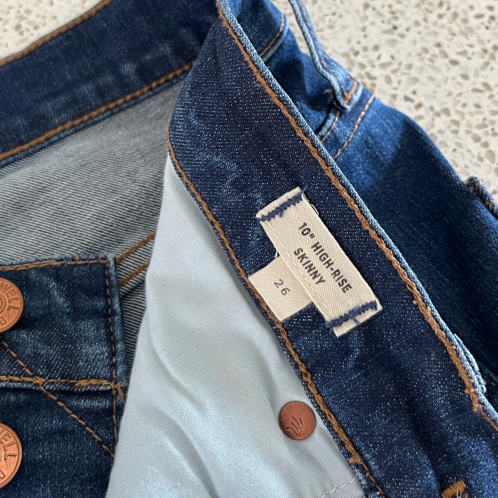 Madewell 10” high rise skinny jeans